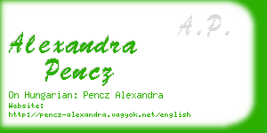 alexandra pencz business card